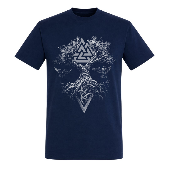 Valknut Yggdrasil - Unisex T-Shirt - french navy