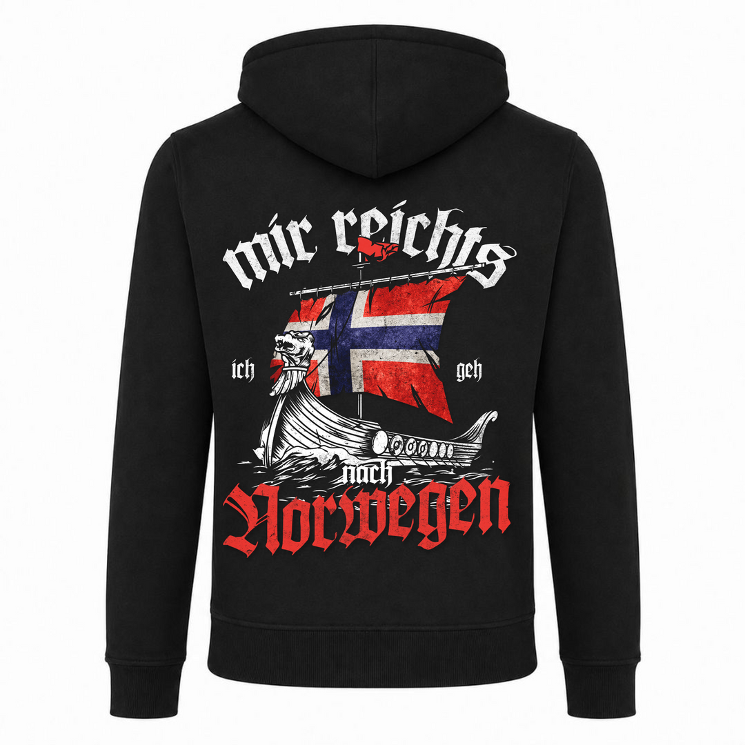 Ich geh nach Norwegen - Premium Hoodie Unisex Heavy Zip Hoody - schwarz