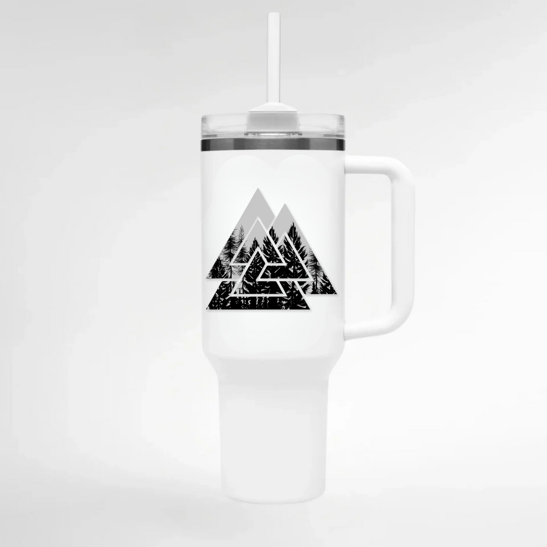 Valknut Nature - Keramiktasse THERMO CUP - WEIß - Weiß