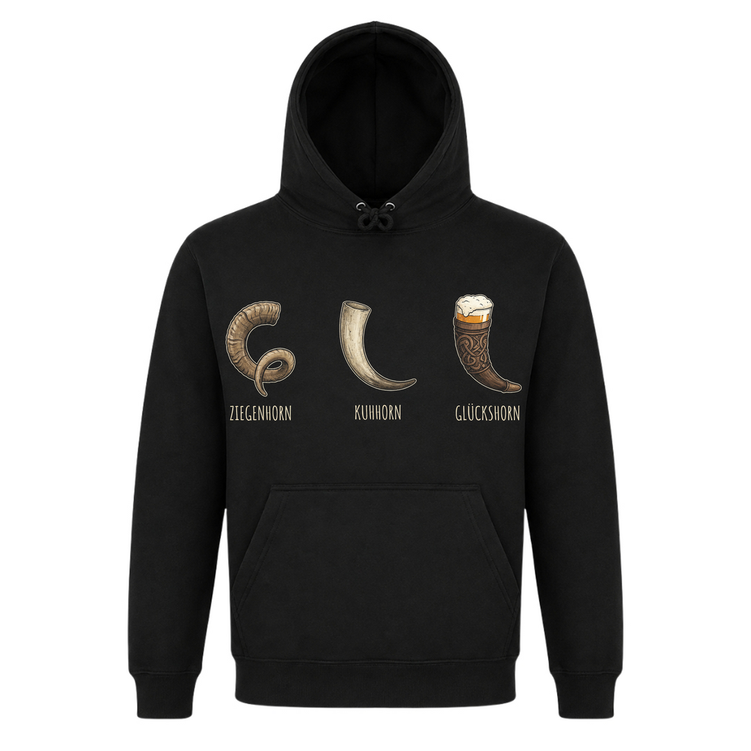Glückshorn - Premium Hoodie Unisex - Black