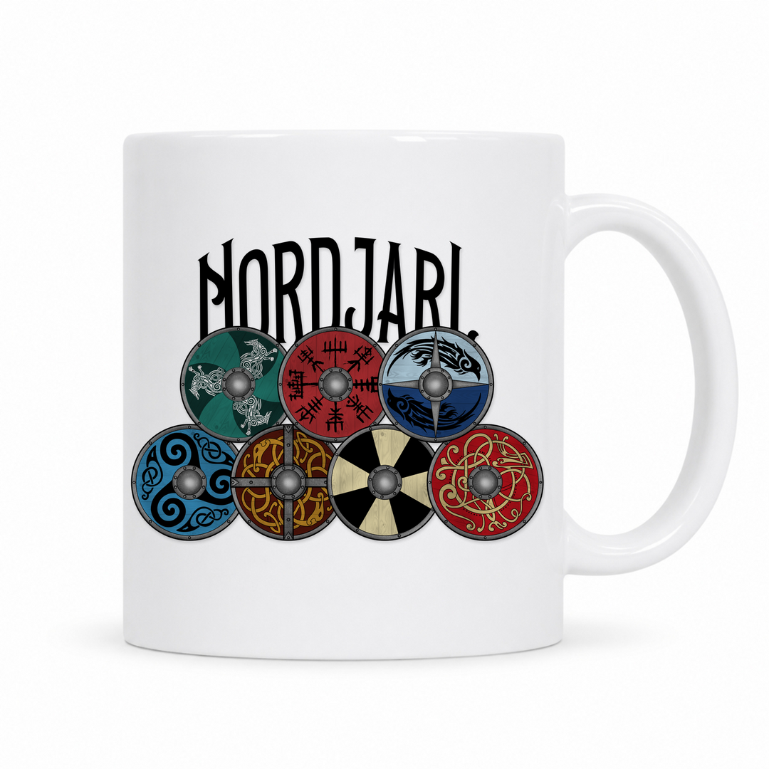 Nordjarl Schildwall - Keramiktasse - weiß
