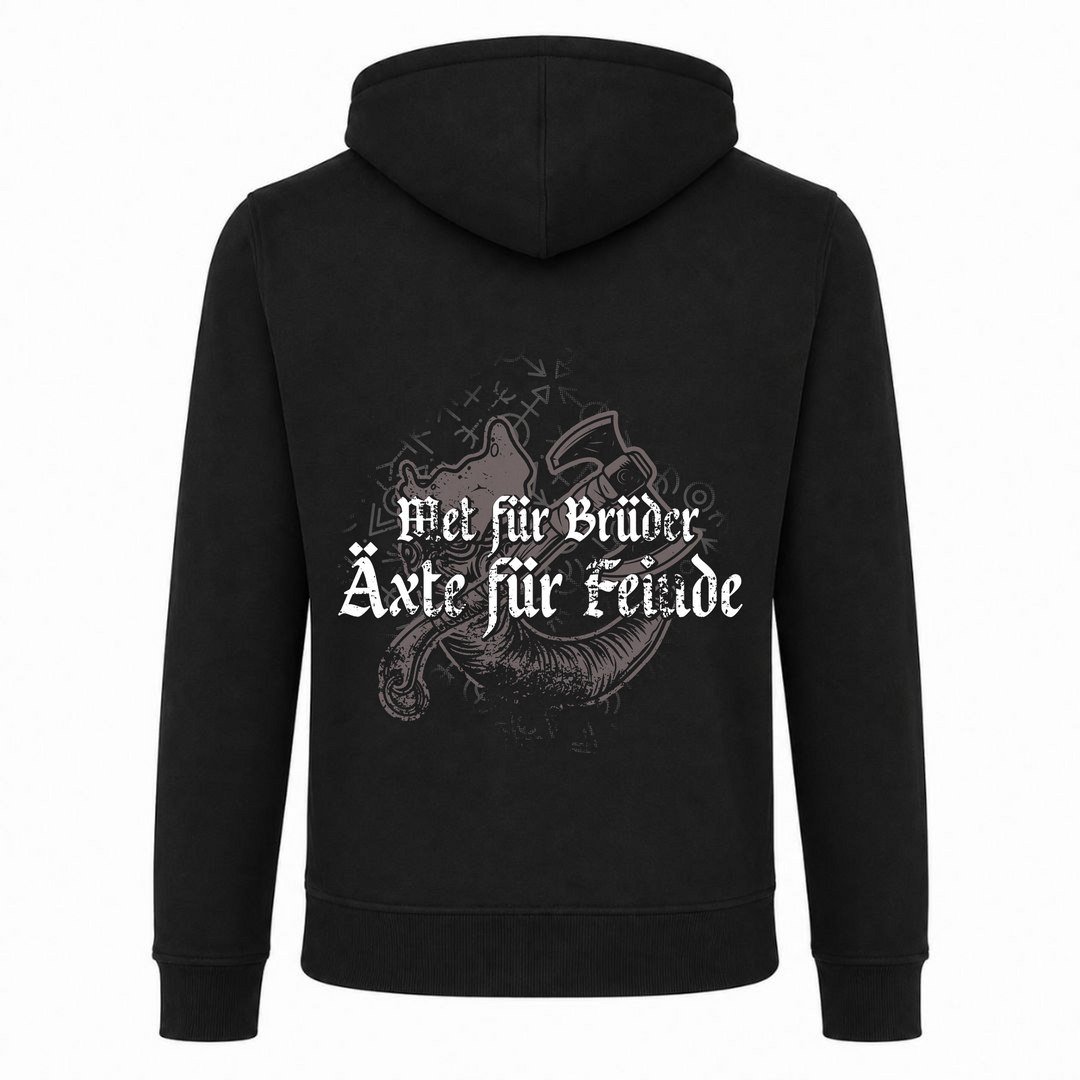 Äxte für Feinde - Premium Hoodie Unisex Heavy Zip Hoody - schwarz