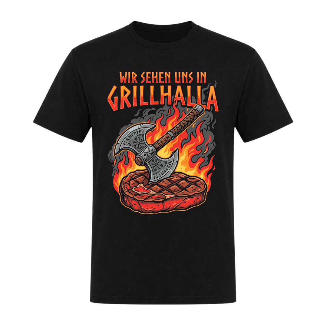 Grillhalla - Unisex T-Shirt - schwarz