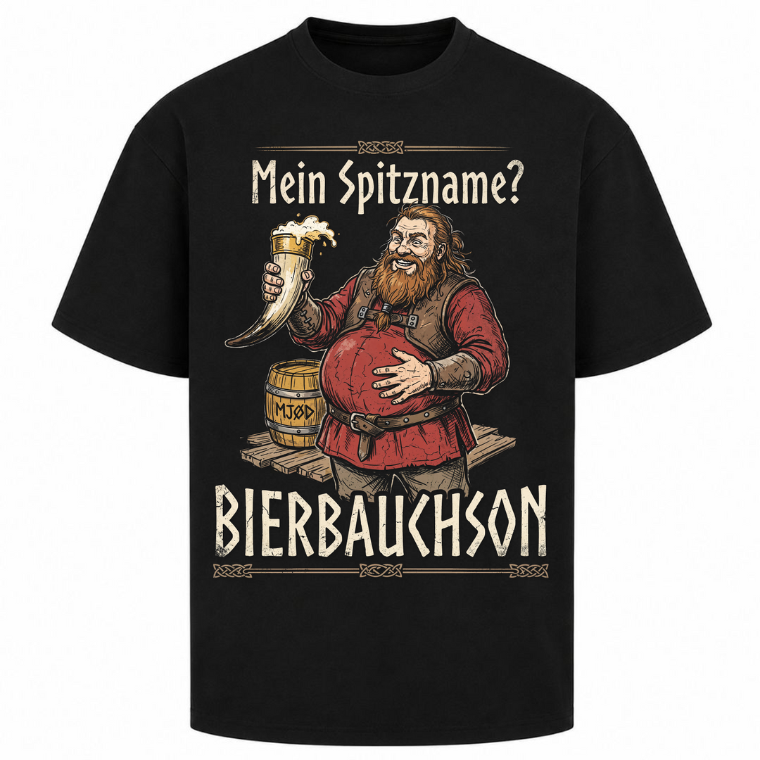 Bierbauchson - Oversized Shirt - Schwarz