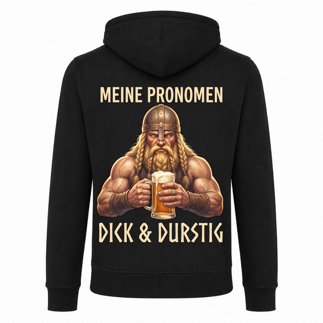 Meine Pronomen - Premium Hoodie Unisex Heavy Zip Hoody - schwarz