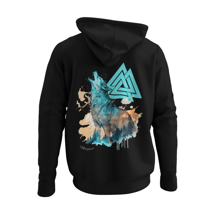 Wolf Valknut   - Zip-Hoodie