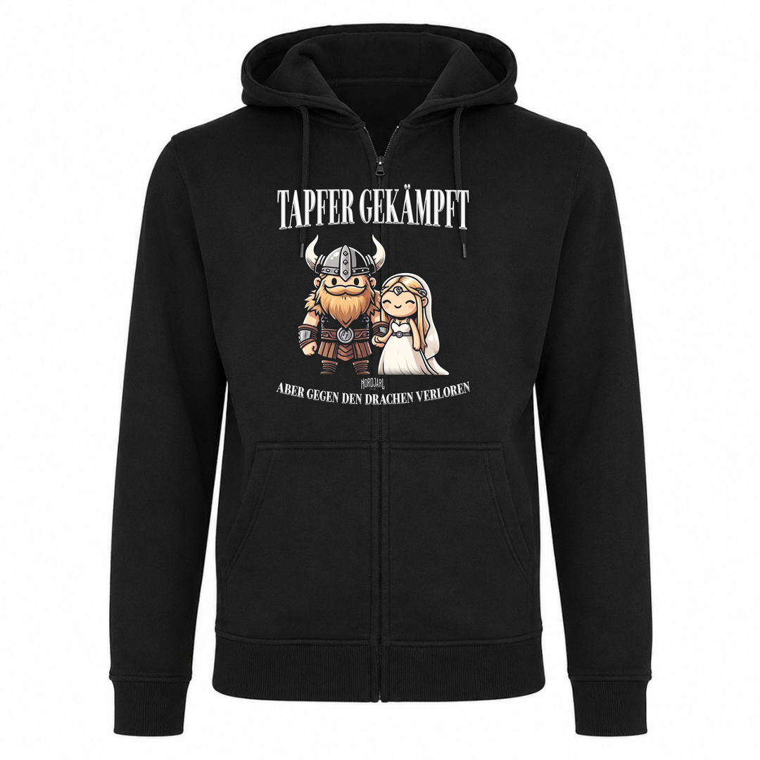 Tapfer Gekämpft - Premium Hoodie Unisex Heavy Zip Hoody - schwarz