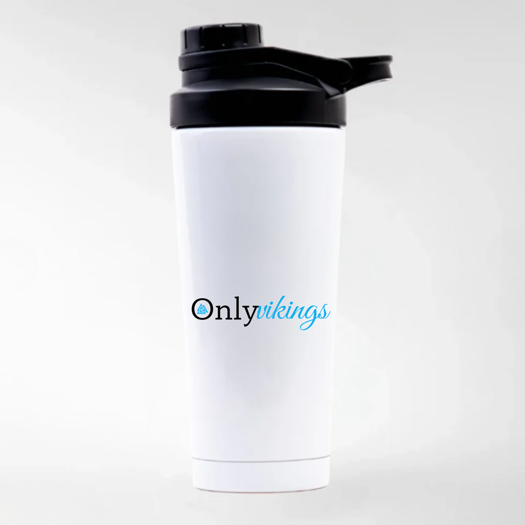 Only Vikings - Keramiktasse EDELSTAHL SHAKER - weiß mit Sublimationsdruck - Weiß