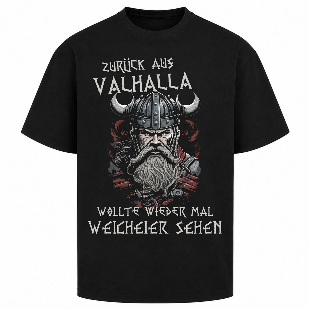 Zurück aus Valhalla - Oversized Shirt - Schwarz