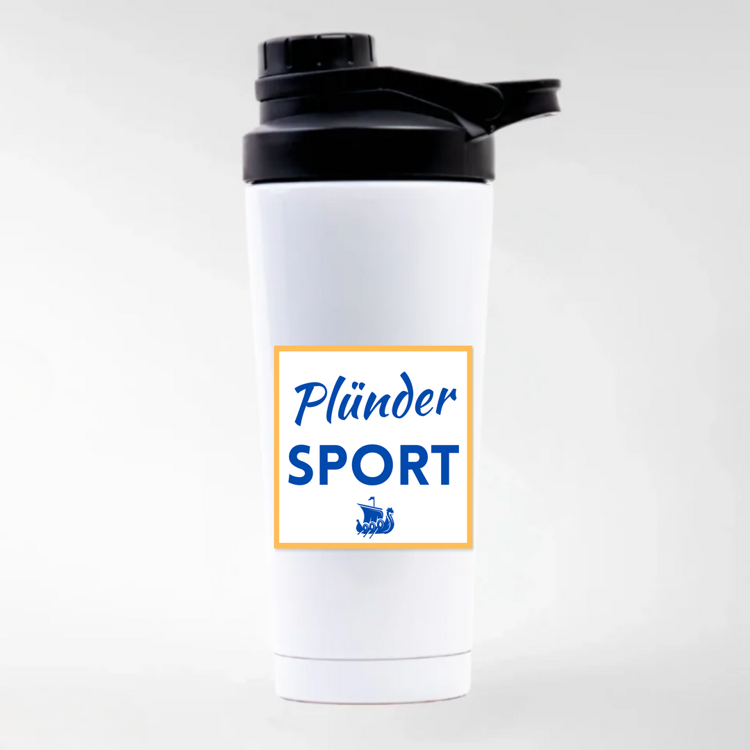 Plünder Sport - Keramiktasse EDELSTAHL SHAKER - weiß mit Sublimationsdruck - Weiß