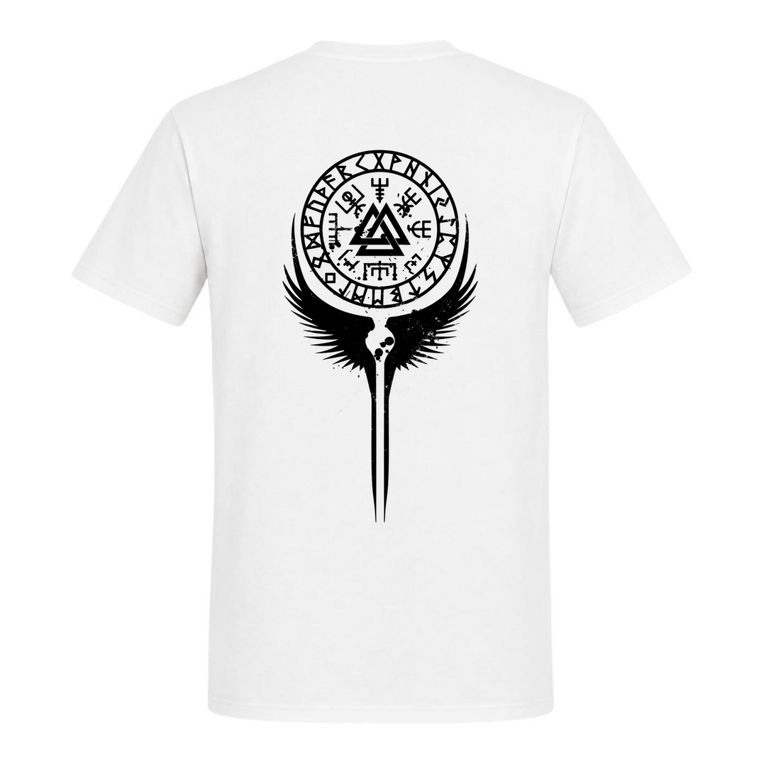 Walküre Valknut - Unisex T-Shirt - weiß