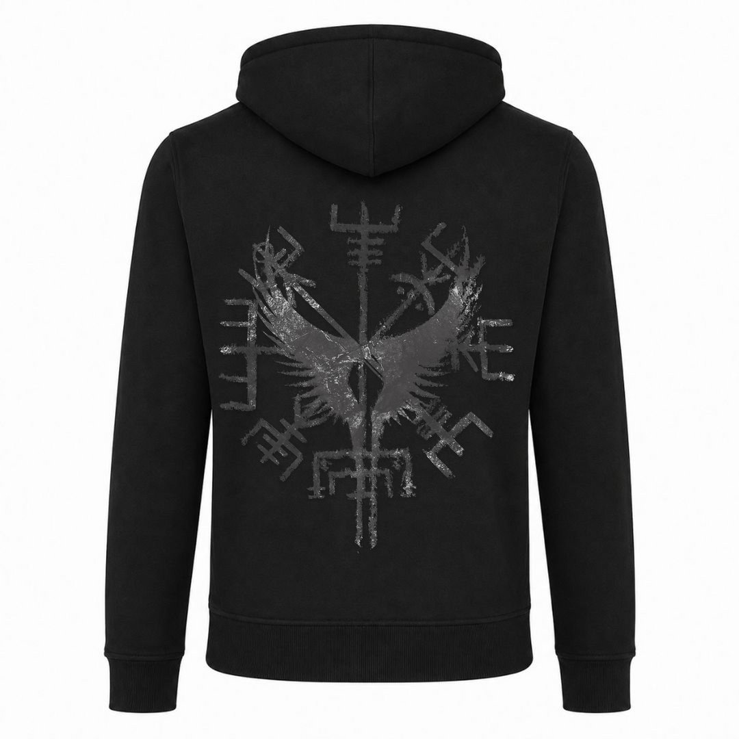 Walküre Flügel - Premium Hoodie Unisex Heavy Zip Hoody - schwarz