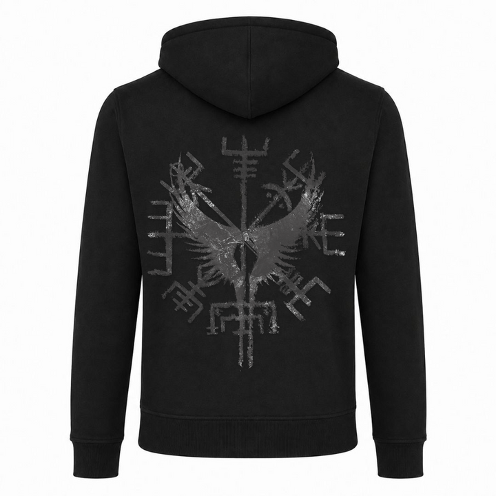 Walküre Flügel - Premium Hoodie Unisex Heavy Zip Hoody - schwarz