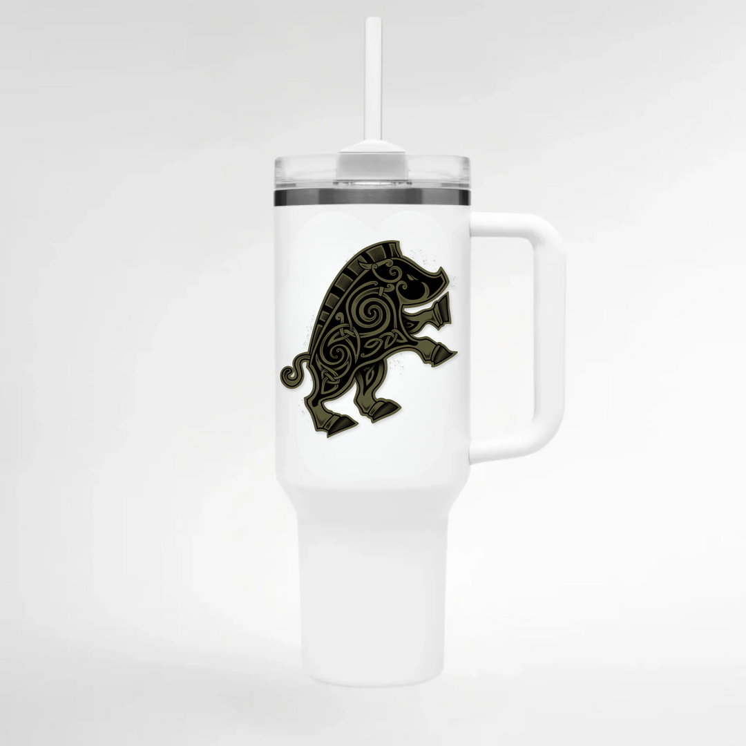 Hildisvini - Keramiktasse THERMO CUP - WEIß - Weiß