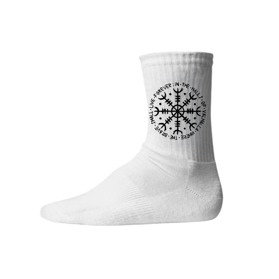 Vegvisir - Keramiktasse Socken - Weiß