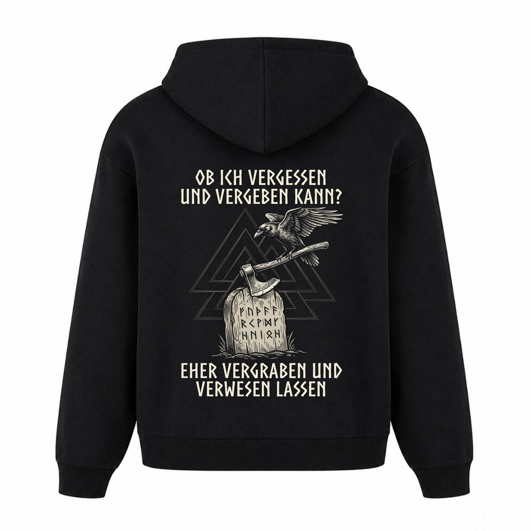Vergessen & Vergeben - Premium Hoodie Unisex Oversized Hoodie - Schwarz