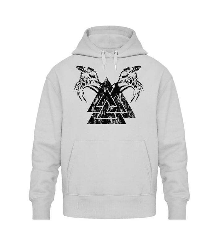 Raven Valknut - Sweat à capuche biologique surdimensionné unisexe