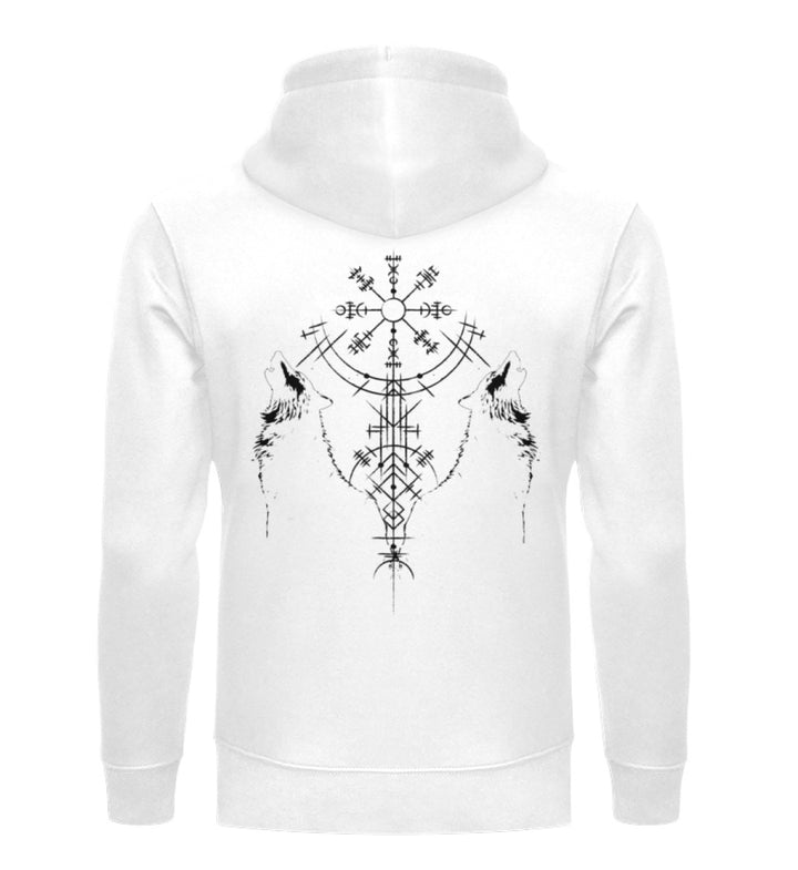 Wolves Vegvisir - Sweat à capuche biologique unisexe