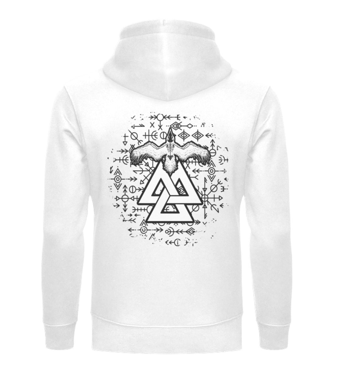 Valknut Raven - Sweat à capuche biologique unisexe