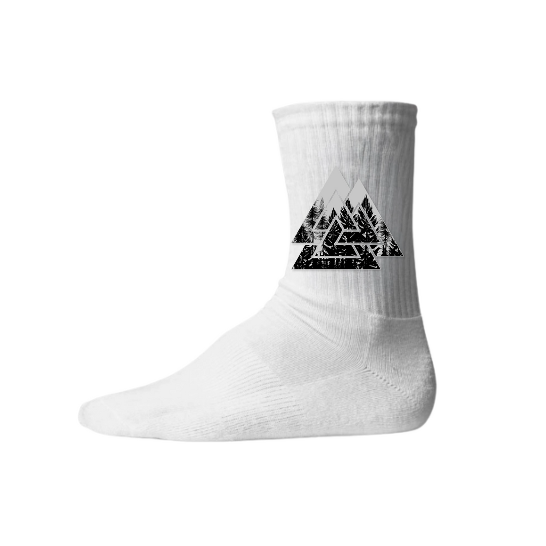 Valknut Nature - Keramiktasse Socken - Weiß