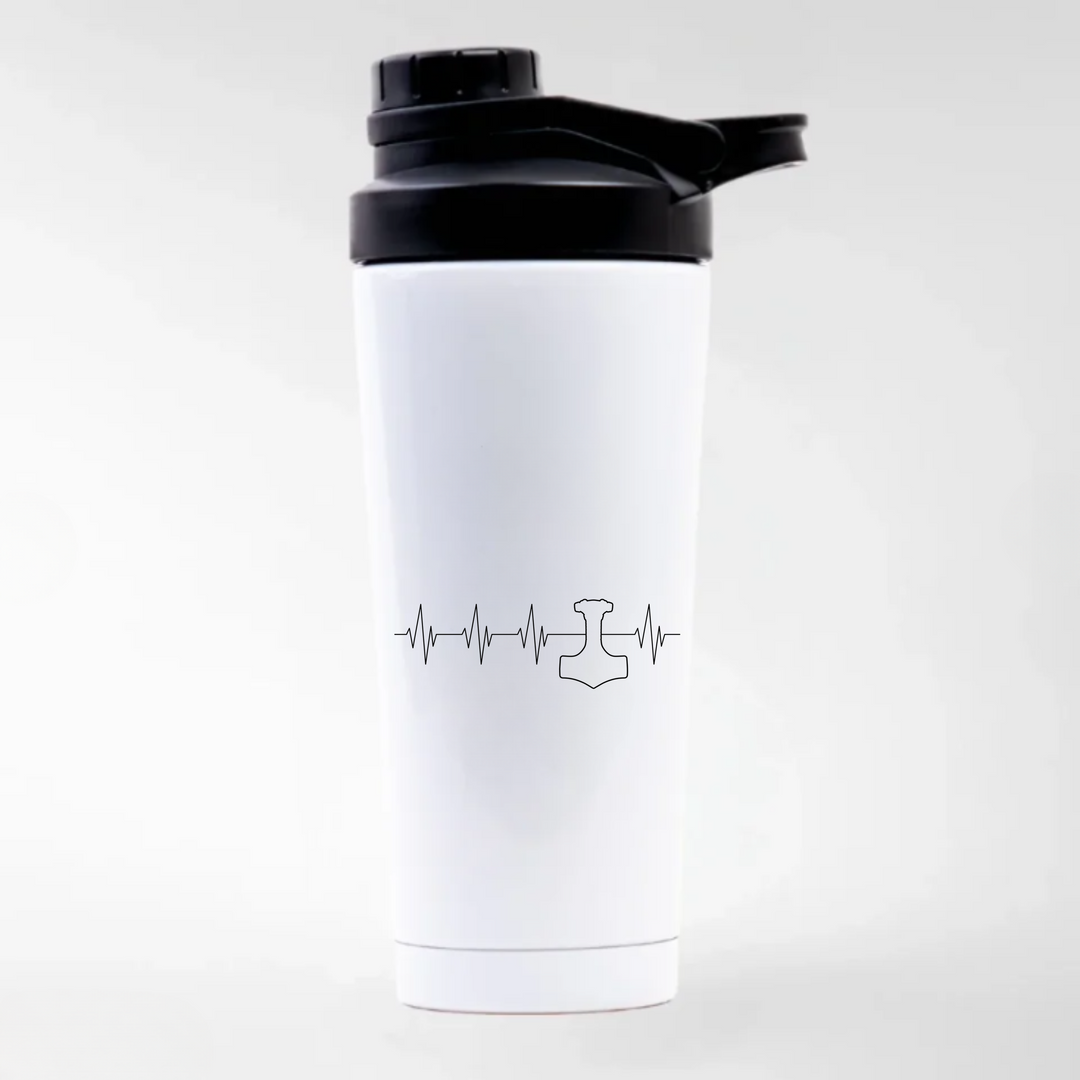 Puls Mjölnir - Keramiktasse EDELSTAHL SHAKER - weiß mit Sublimationsdruck - Weiß