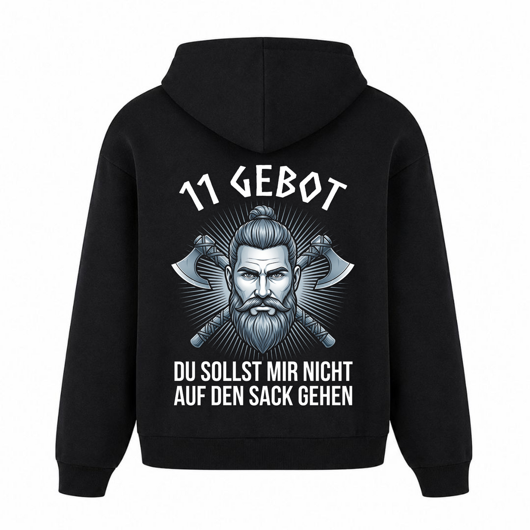 11 Gebot - Premium Hoodie Unisex Oversized Hoodie - Schwarz