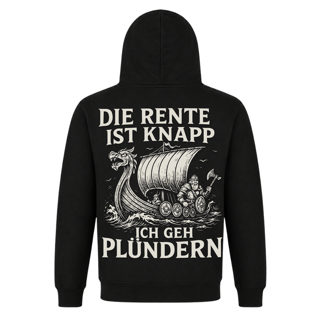Die Rente ist knapp - Premium Hoodie Unisex - Black