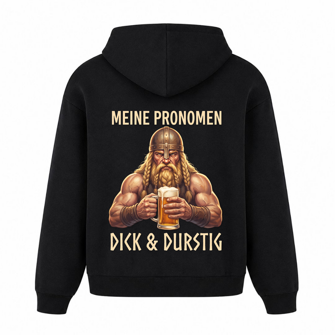 Meine Pronomen - Premium Hoodie Unisex Oversized Hoodie - Schwarz