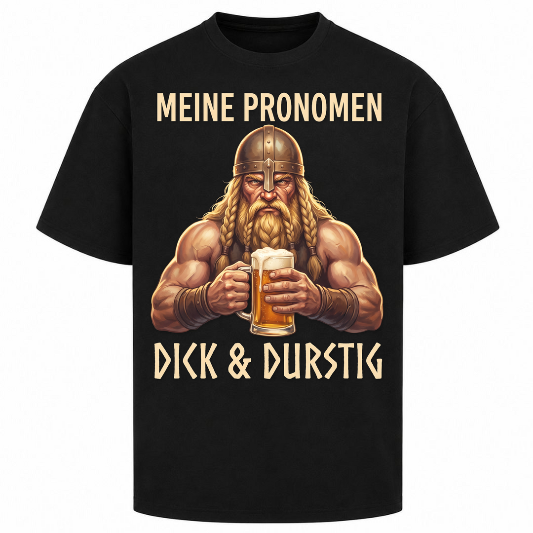 Dick & Dürstig - Oversized Shirt - Schwarz