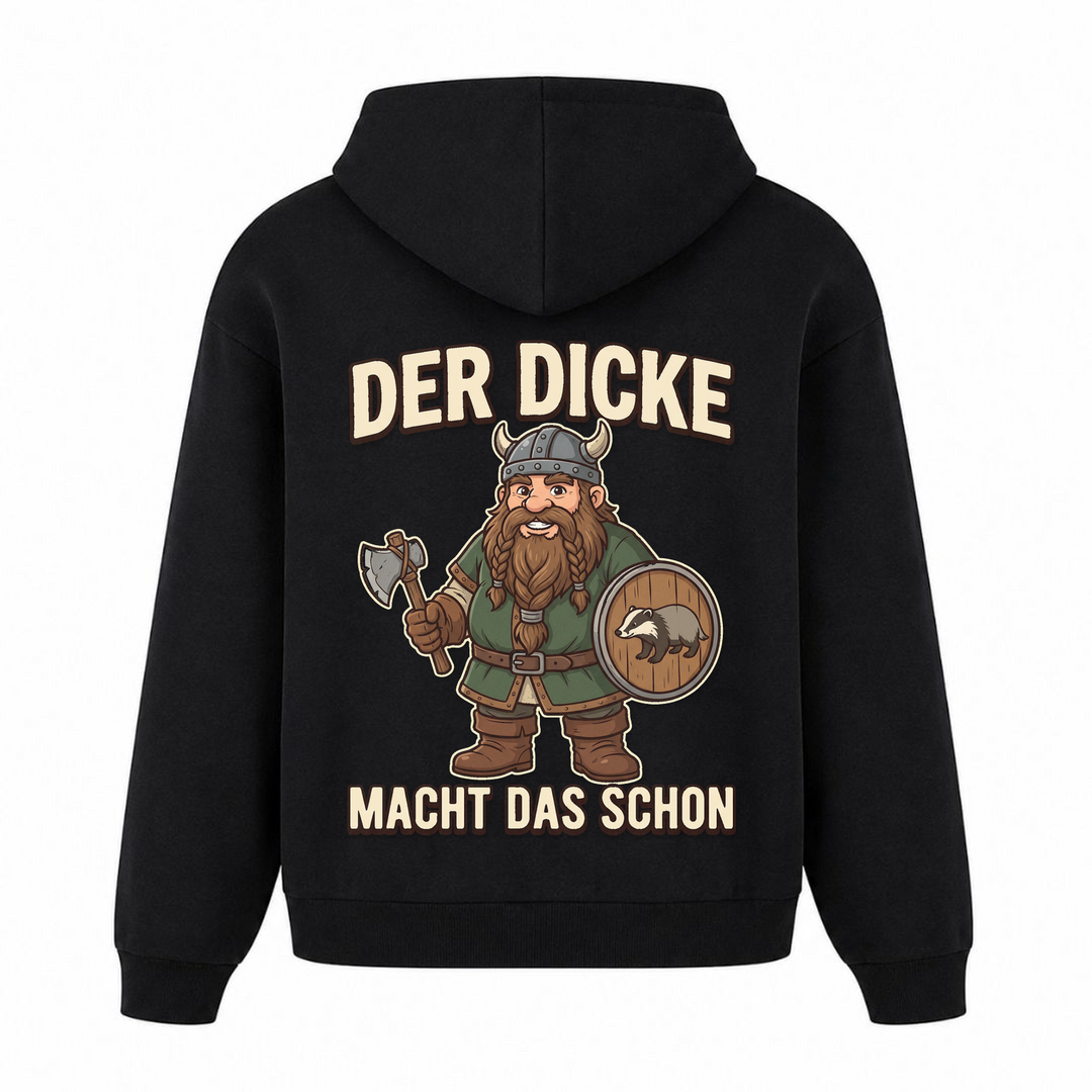 Der Dicke macht das schon - Premium Hoodie Unisex Oversized Hoodie - Schwarz