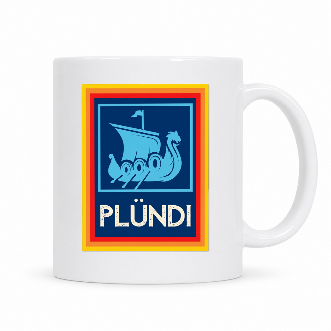 Plündi - Keramiktasse - weiß