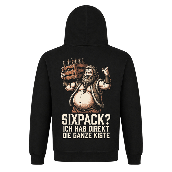 Sixpack? - Premium Hoodie Unisex - Black - Rueckseite