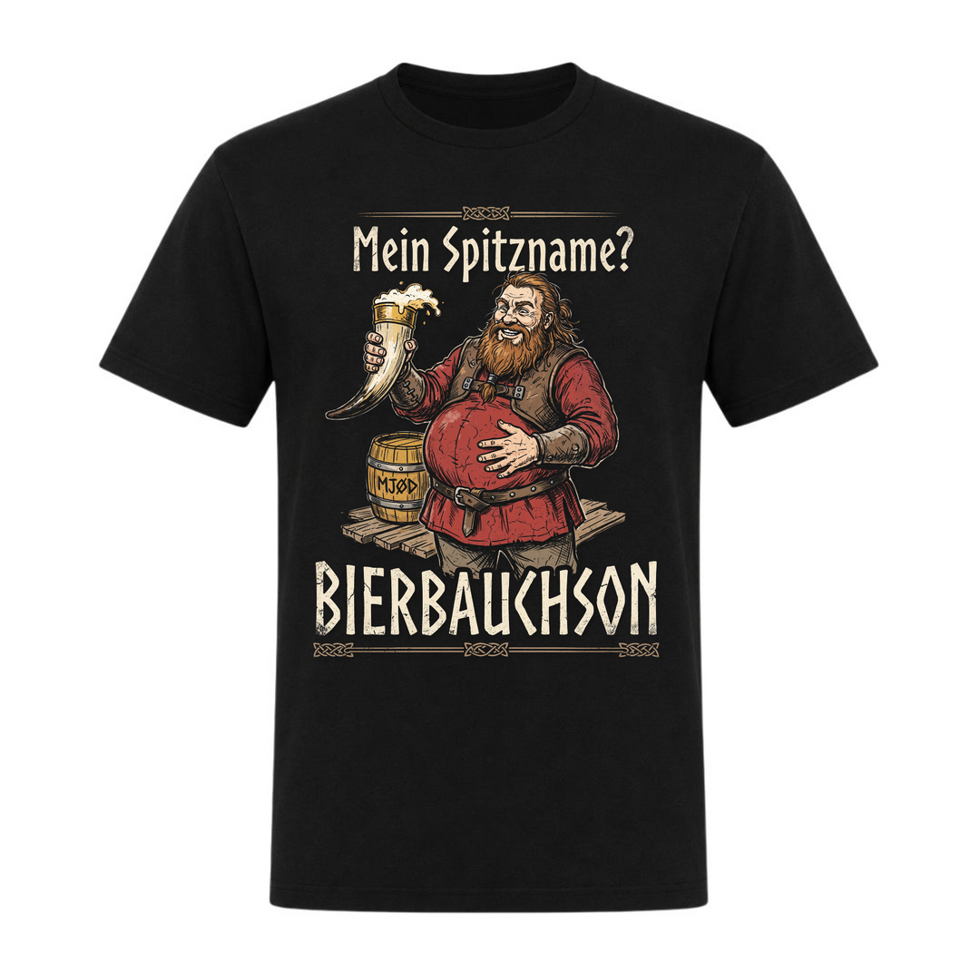 Bierbauchson - Unisex T-Shirt - schwarz