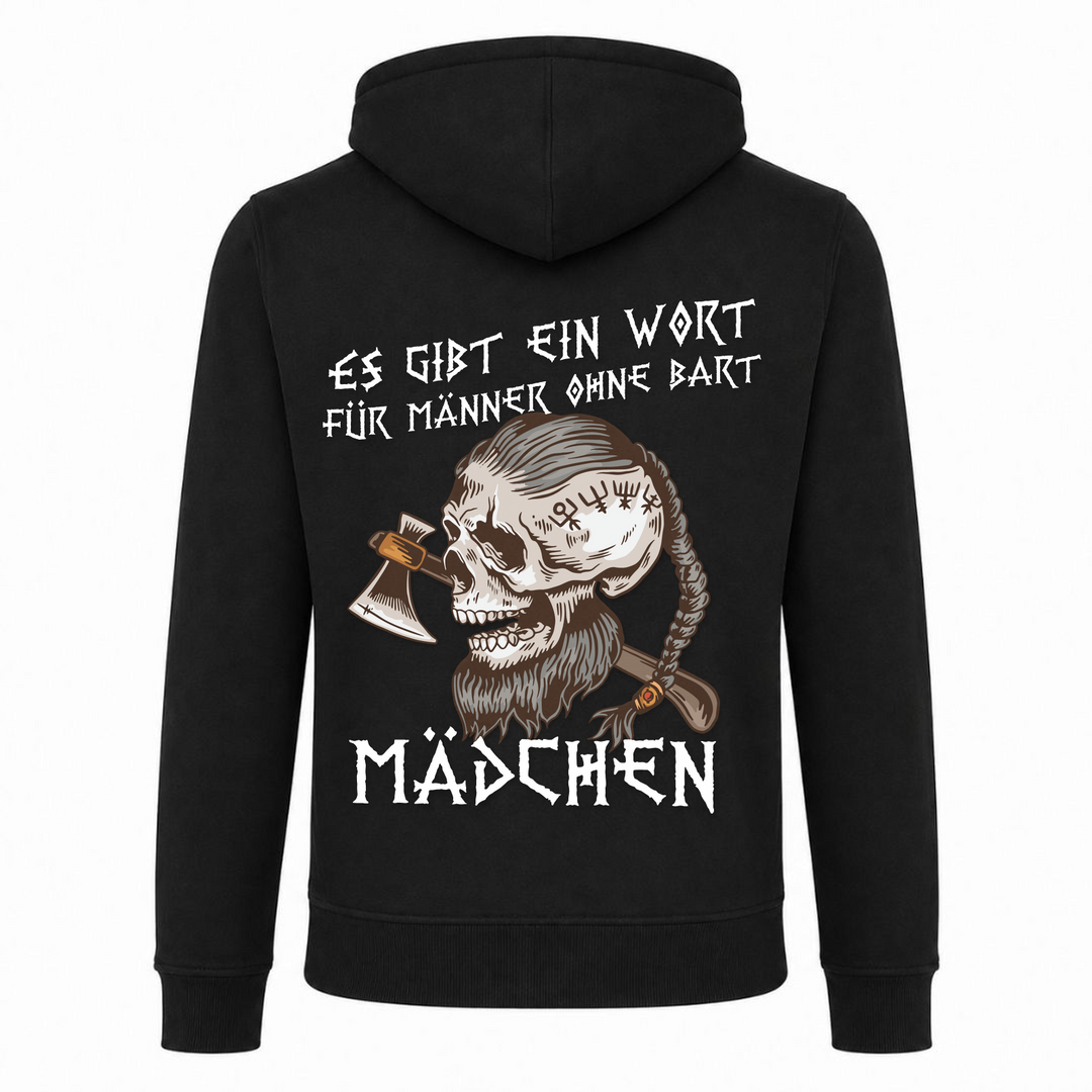 Es gibt ein Wort für Männer ohne Bart - Premium Hoodie Unisex Heavy Zip Hoody - schwarz
