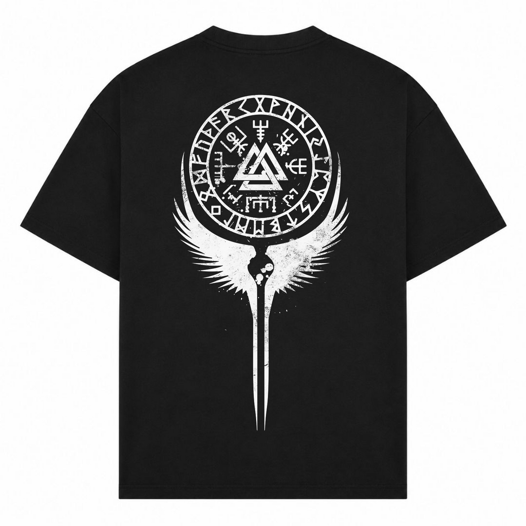 Walküre Valknut - Oversized Shirt - Schwarz