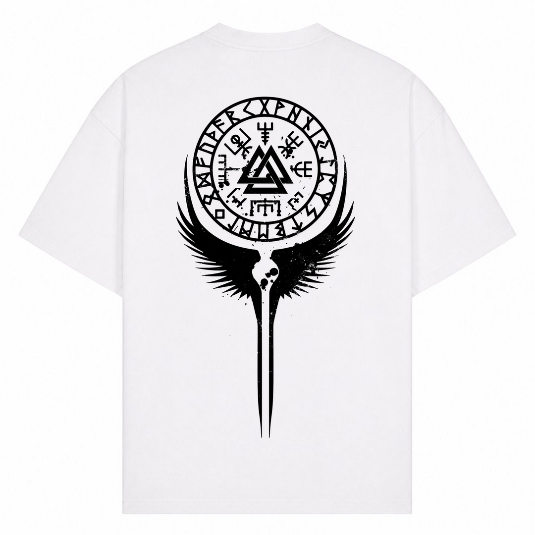 Walküre Valknut - Oversized Shirt - Weiß
