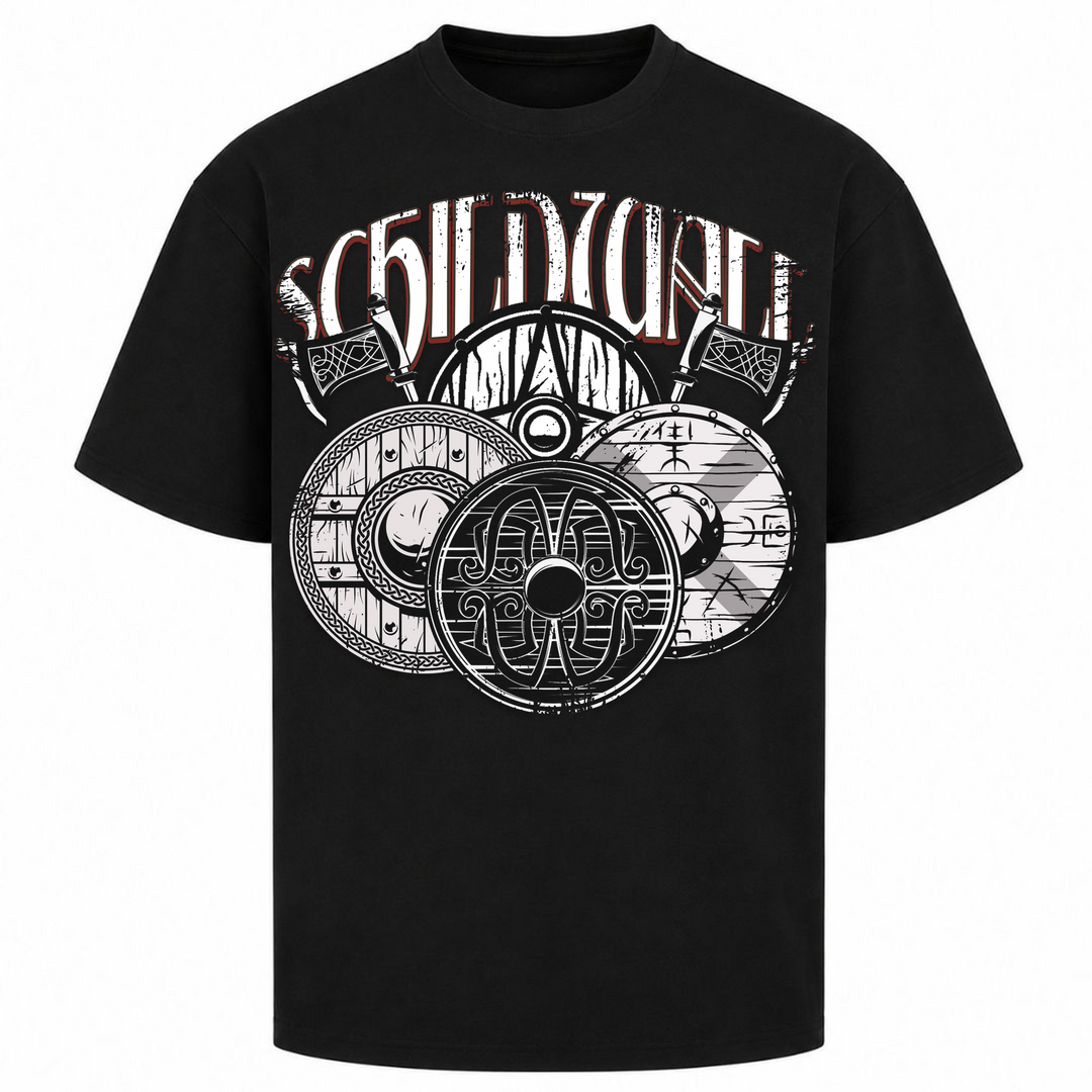 Schildwall - Oversized Shirt - Schwarz