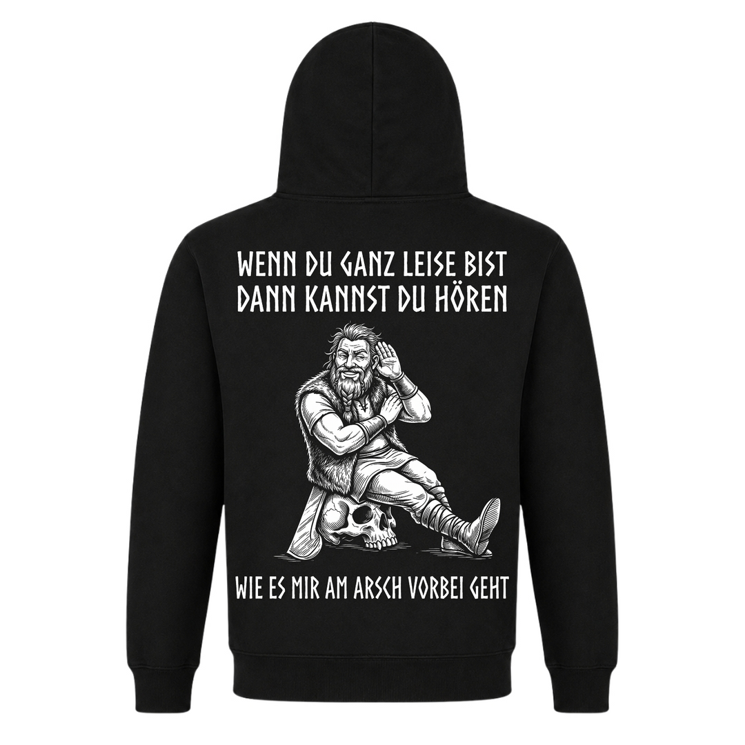 Wenn du ganz leise bist - Premium Hoodie Unisex - Black