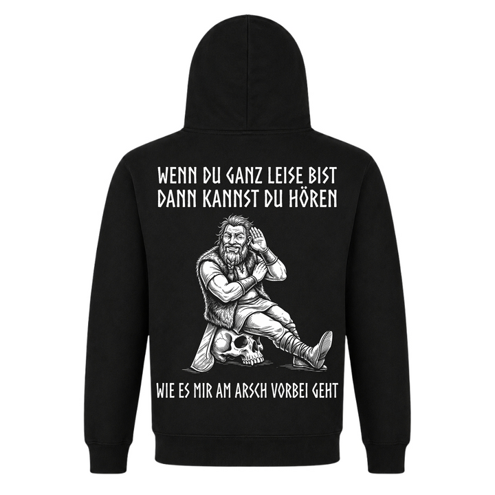 Wenn du ganz leise bist - Premium Hoodie Unisex - Black