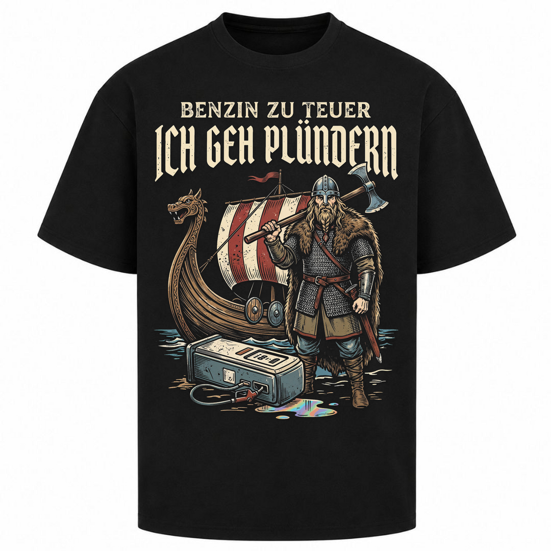 Benzin zu teuer - Oversized Shirt - Schwarz
