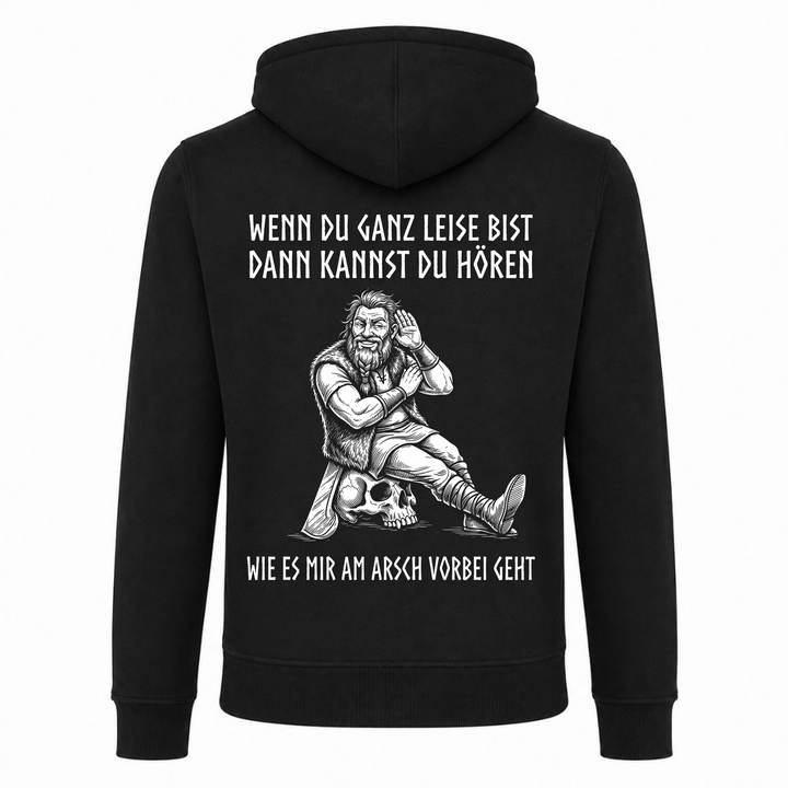 Wenn du ganz leise bist - Premium Hoodie Unisex Heavy Zip Hoody - schwarz