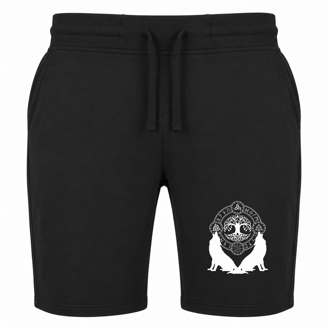 Wölfe Yggdrasil - Unisex Sweatshorts - schwarz