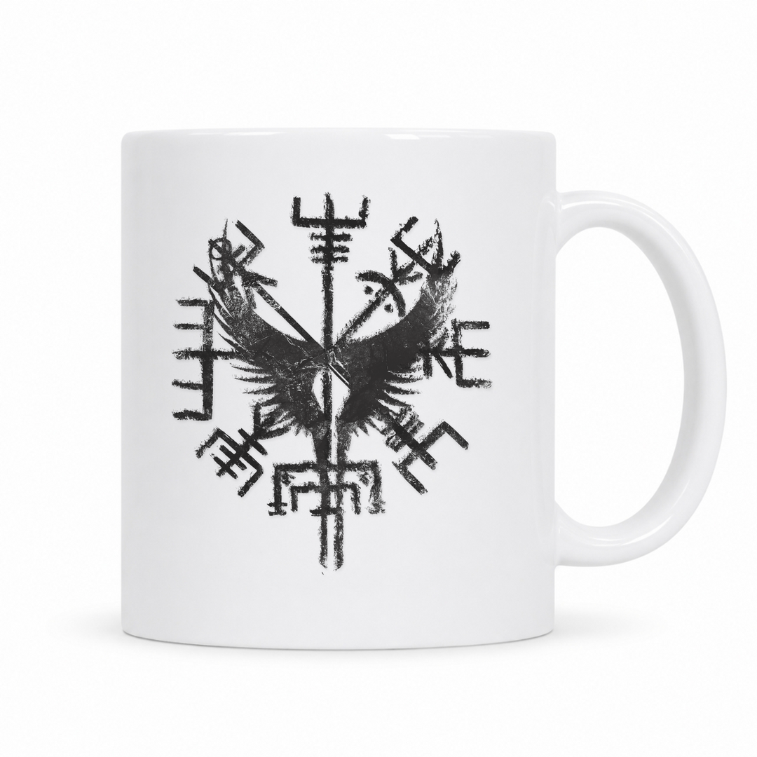 Walküre Vegvisr - Keramiktasse - weiß