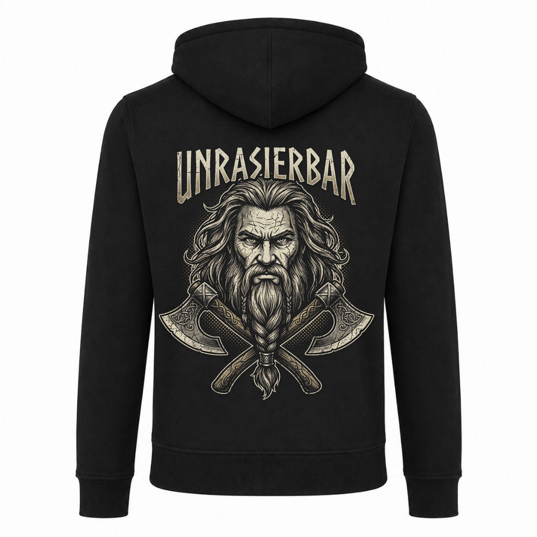 Unrasierbar - Premium Hoodie Unisex Heavy Zip Hoody - schwarz
