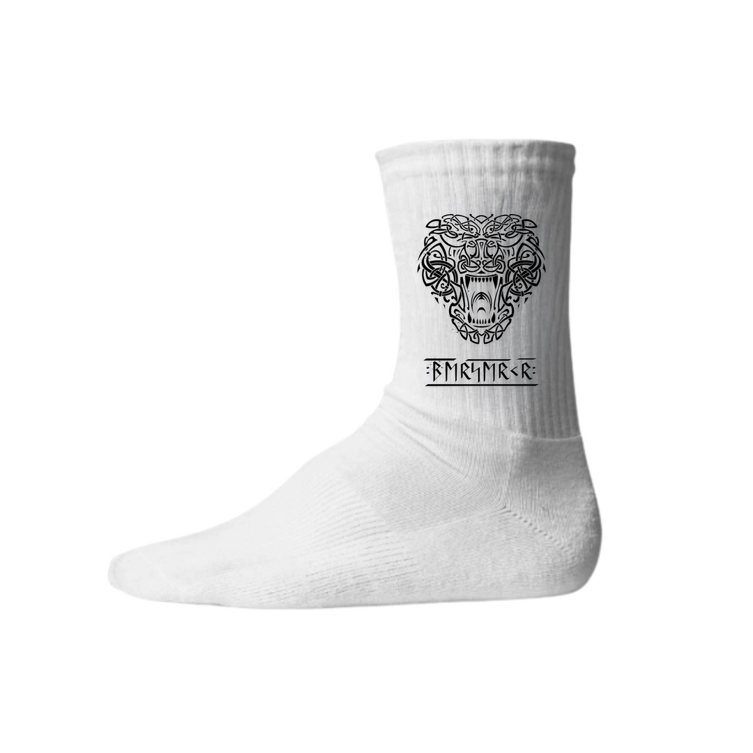 Bär Ragnarok - Keramiktasse Socken - Weiß