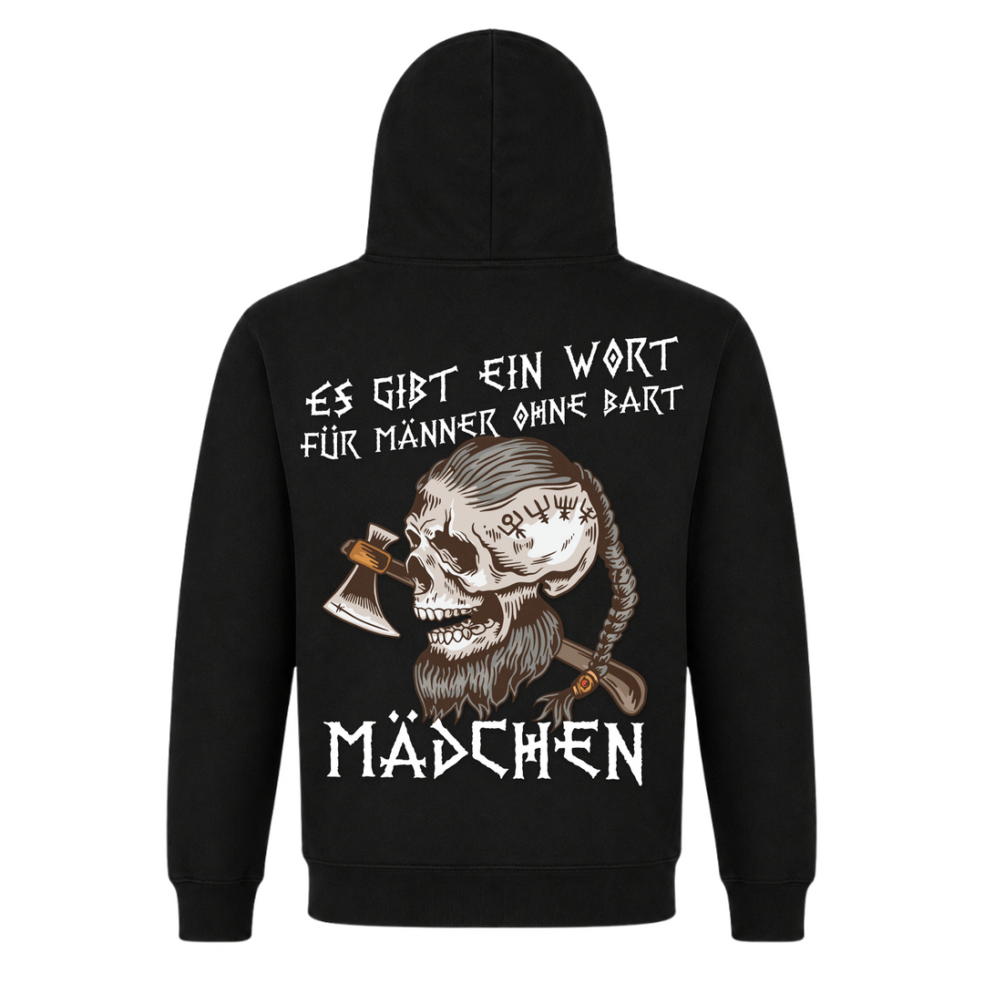 Es gibt ein Wort für Männer ohne Bart - Premium Hoodie Unisex - Black