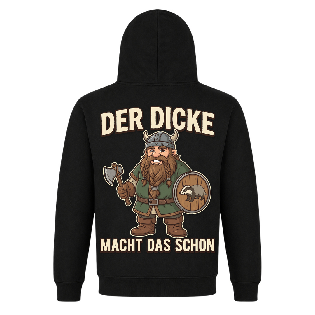 Der Dicke macht das schon - Premium Hoodie Unisex - Black