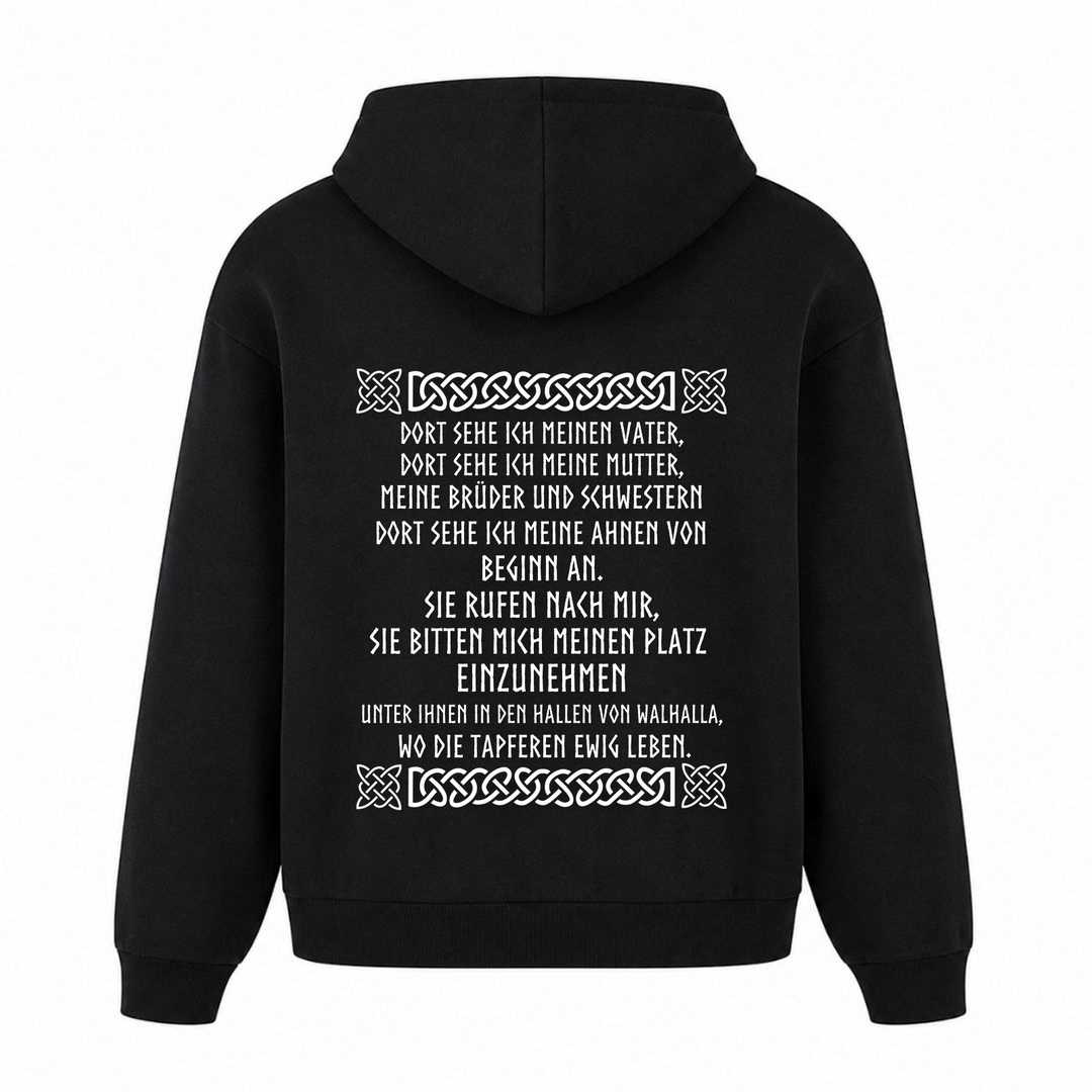 Wikingergebet - Premium Hoodie Unisex Oversized Hoodie - Schwarz