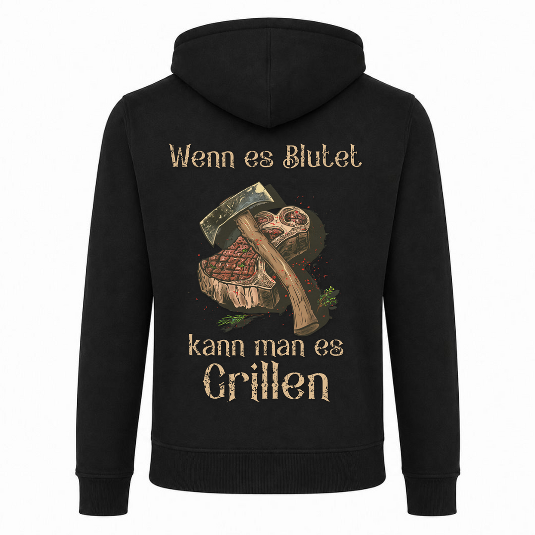 Wenn es blutet - Premium Hoodie Unisex Heavy Zip Hoody - schwarz