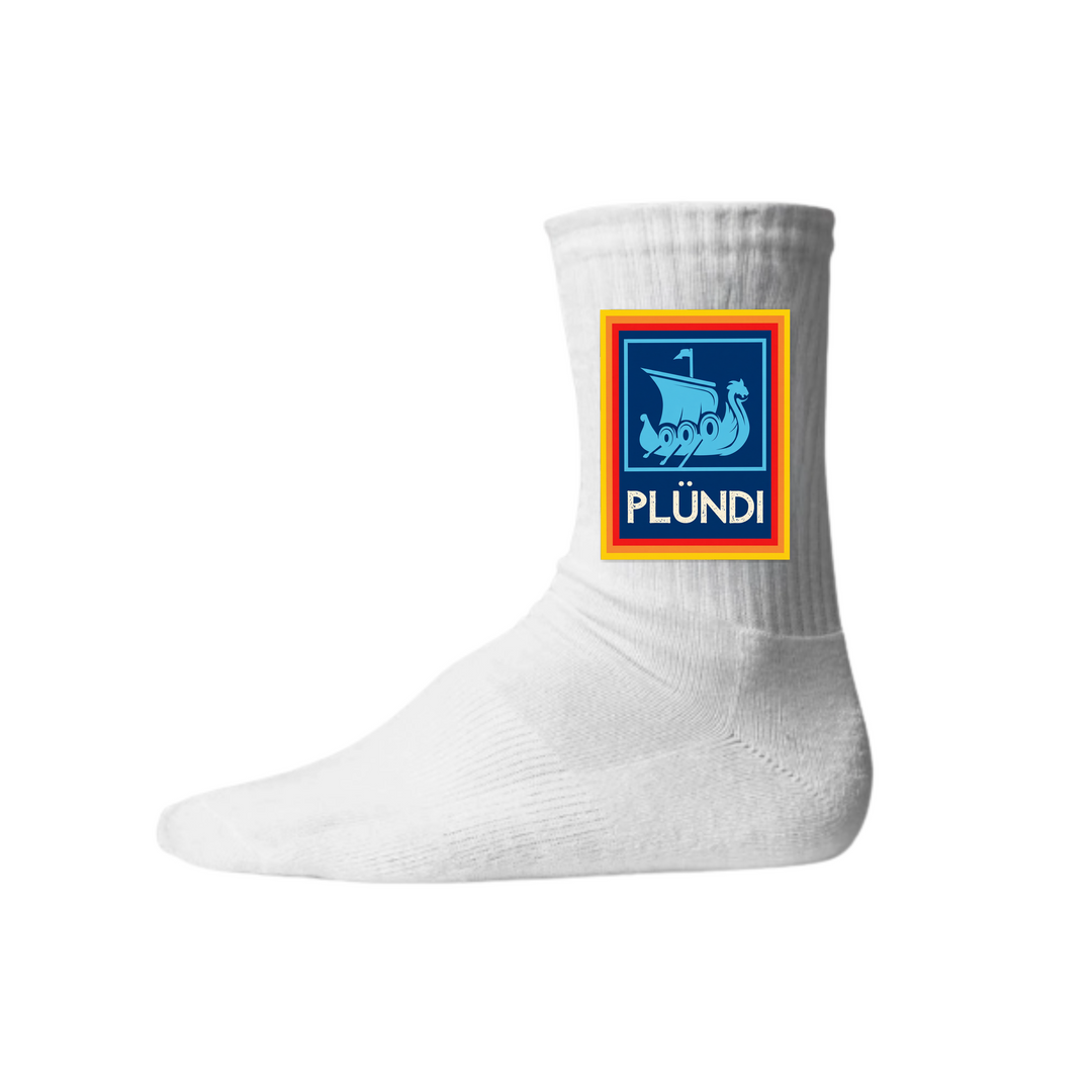 Plündi - Keramiktasse Socken - Weiß